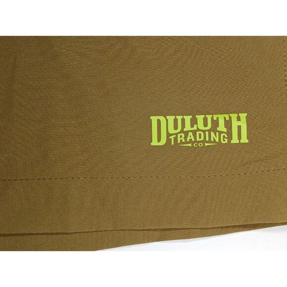 Duluth Trading Pier Genius Swim Trunks 3XL XXXL Yellow Tan Colorblock Lined - Picture 8 of 11